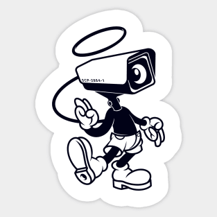 Retro Vintage SCP 2884 Cartoon Character Sticker